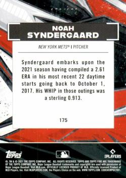 2021 Topps Fire - Green #175 Noah Syndergaard Back
