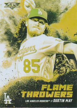 2021 Topps Fire - Flame Throwers Gold Minted #FT-8 Dustin May Front