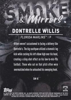 2021 Topps Fire - Smoke and Mirrors Gold Minted #SM-6 Dontrelle Willis Back