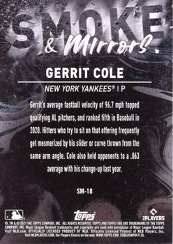 2021 Topps Fire - Smoke and Mirrors Gold Minted #SM-18 Gerrit Cole Back