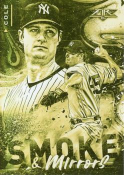 2021 Topps Fire - Smoke and Mirrors Gold Minted #SM-18 Gerrit Cole Front