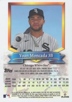 2021 Topps Finest Flashbacks #7 Yoan Moncada Back