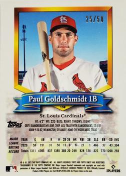 2021 Topps Finest Flashbacks - Gold Refractor #138 Paul Goldschmidt Back