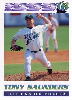 1999 GTE Tampa Bay Devil Rays #22 Tony Saunders Front