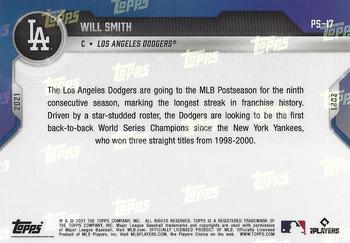 2021 Topps Now Postseason Los Angeles Dodgers #PS-17 Will Smith Back