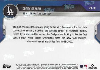 2021 Topps Now Postseason Los Angeles Dodgers #PS-18 Corey Seager Back