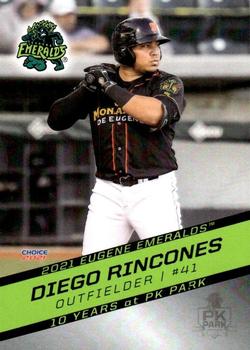 2021 Choice Eugene Emeralds #2 Diego Rincones Front