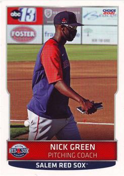 2021 Choice Salem Red Sox #31 Nick Green Front