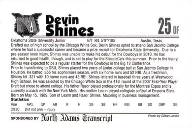 2011 North Adams SteepleCats #NNO Devin Shines Back