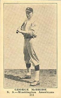 1917 Standard Biscuit #111 George McBride Front