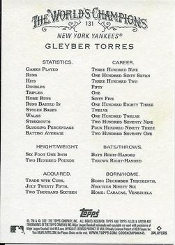 2021 Topps Allen & Ginter X #131 Gleyber Torres Back