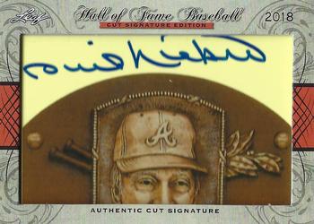2018 Leaf Cut Signature Hall of Fame Baseball Edition #NNO Phil Niekro Front