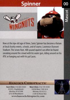 2011 Wichita Wingnuts #NNO Spinner Back