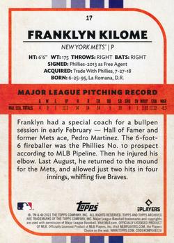 2021 Topps Archives Snapshots #17 Franklyn Kilome Back