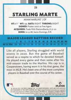2021 Topps Archives Snapshots #28 Starling Marte Back