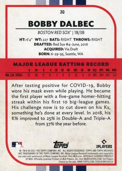 2021 Topps Archives Snapshots #30 Bobby Dalbec Back