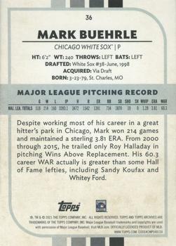 2021 Topps Archives Snapshots #36 Mark Buehrle Back