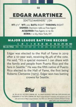 2021 Topps Archives Snapshots #46 Edgar Martinez Back