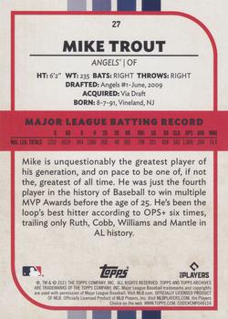 2021 Topps Archives Snapshots - Black & White #27 Mike Trout Back