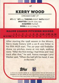 2021 Topps Archives Snapshots - Black & White #47 Kerry Wood Back