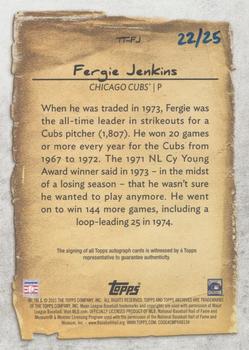 2021 Topps Archives Snapshots - Tintype Titans Autographs Negative Inverse #TT-FJ Fergie Jenkins Back