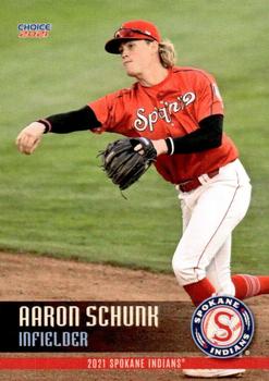 2021 Choice Spokane Indians #02 Aaron Schunk Front