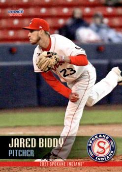 2021 Choice Spokane Indians #04 Jared Biddy Front