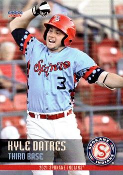 2021 Choice Spokane Indians #11 Kyle Datres Front