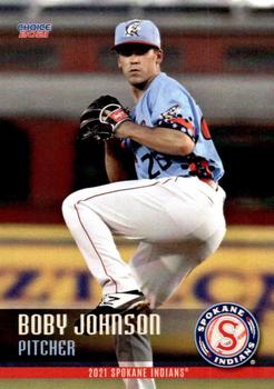 2021 Choice Spokane Indians #21 Boby Johnson Front