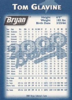 2000 Bryan Atlanta Braves #NNO Tom Glavine Back