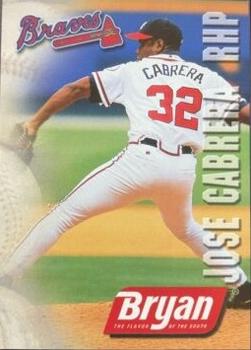 2001 Bryan Atlanta Braves #NNO Jose Cabrera Front