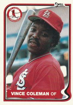 1987 Swell Prototypes #600 Vince Coleman Front