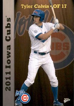 2011 MultiAd Iowa Cubs #13 Tyler Colvin Front