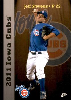 2011 MultiAd Iowa Cubs #30 Jeff Stevens Front