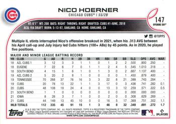 2022 Topps Opening Day #147 Nico Hoerner Back