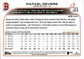 2022 Topps Opening Day #213 Rafael Devers Back