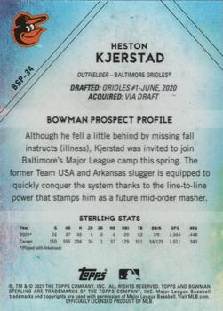 2021 Bowman Sterling - Speckle Refractor #BSP-34 Heston Kjerstad Back