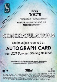 2021 Bowman Sterling - Rookie Autographs #BSRA-EW Evan White Back