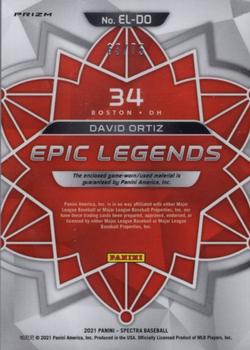 2021 Panini Spectra - Epic Legends Materials Hyper #EL-DO David Ortiz Back