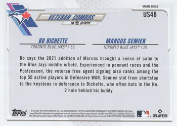 2021 Topps Update - Gold Foil #US48 Marcus Semien / Bo Bichette Back