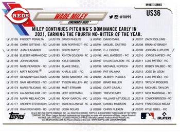 2021 Topps Update - Rainbow Foil #US36 Wade Miley Back