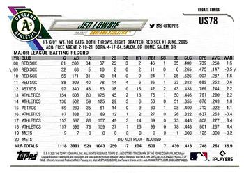 2021 Topps Update - Rainbow Foil #US78 Jed Lowrie Back