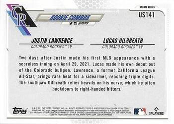 2021 Topps Update - Rainbow Foil #US141 Lucas Gilbreath / Justin Lawrence Back