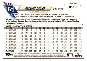 2021 Topps Update - Rainbow Foil #US216 Michael Taylor Back