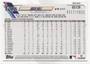 2021 Topps Update - Gold #US128 Rich Hill Back