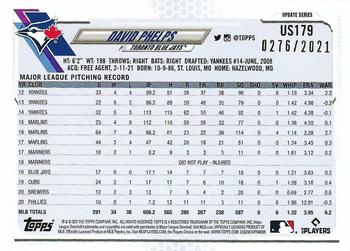 2021 Topps Update - Gold #US179 David Phelps Back