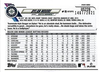 2021 Topps Update - Gold #US228 Dylan Moore Back