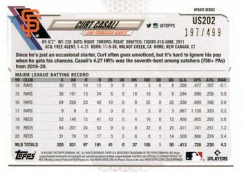 2021 Topps Update - Green Foilboard #US202 Curt Casali Back