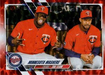 2021 Topps Update - Orange Foilboard #US248 Byron Buxton / Miguel Sano Front