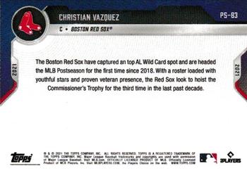 2021 Topps Now Postseason Boston Red Sox #PS-83 Christian Vazquez Back